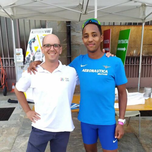 DonKenyaRun 2021 - Florian Pirola osteopata conMohad Abdikadar Sheik Ali